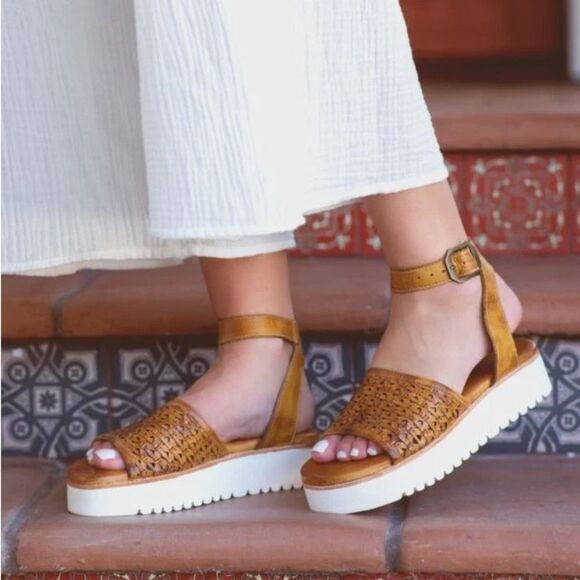 Bed Stu Brisa Leather Platform Sandals, NWT - Picture 9 of 9